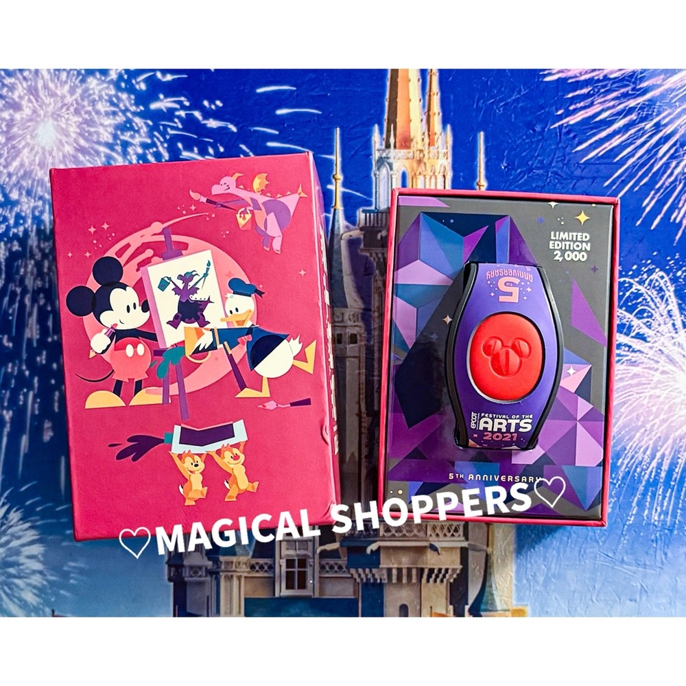 Disney Parks 2021 EPCOT Festival Of The Arts 5th Anniversary MagicBand LE